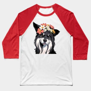 Floral Yorkie's Delight Baseball T-Shirt